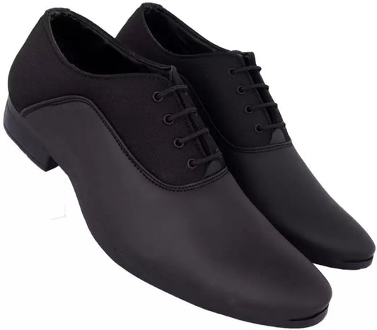Synthetic Leather |Lightweight|Comfort|Summer|Trendy|Walking|Outdoor|Daily Use Lace Up For Men  (Black)